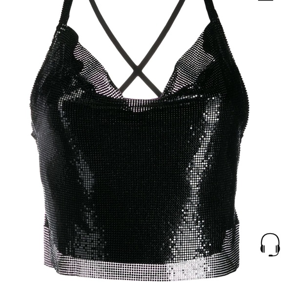 poster girl Tops - Poster Girl chainmail top in gunmetal NWT